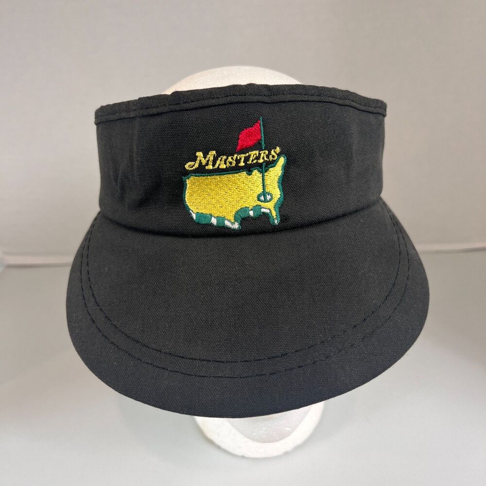 Vintage Masters Augusta National American Needle Hatters Union Made Black Visor